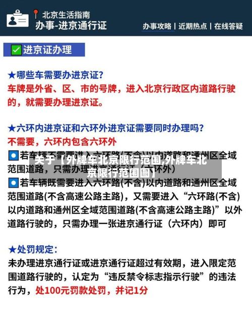 关于【外牌车北京限行范围,外牌车北京限行范围图】