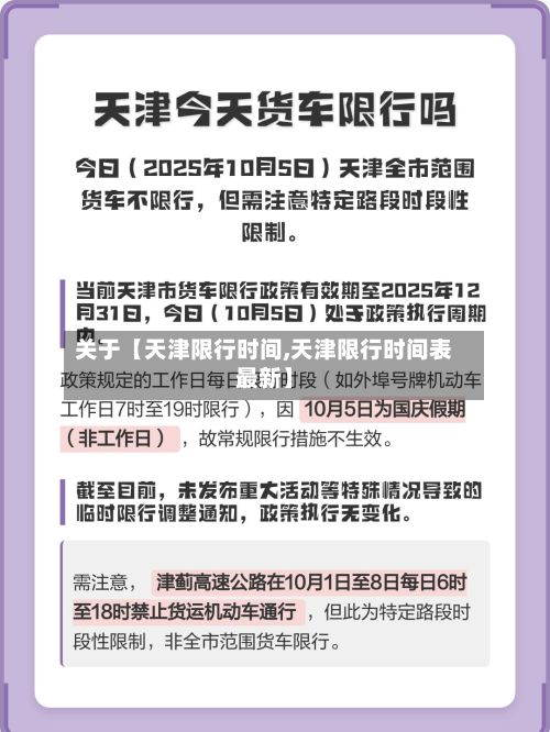 关于【天津限行时间,天津限行时间表最新】