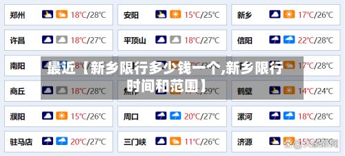 最近【新乡限行多少钱一个,新乡限行时间和范围】-第2张图片