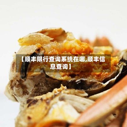 【顺丰限行查询系统在哪,顺丰信息查询】-第2张图片