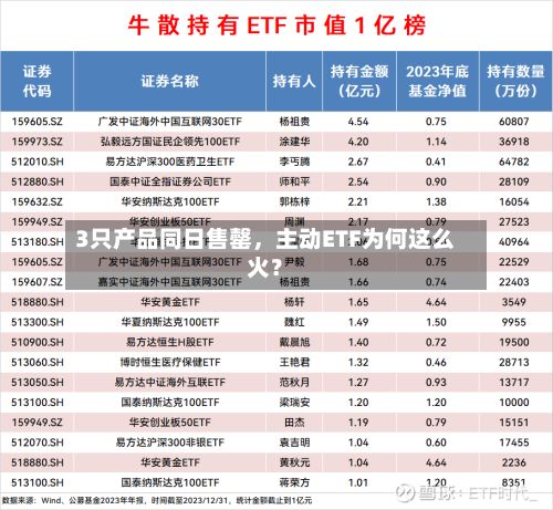3只产品同日售罄，主动ETF为何这么火？-第3张图片
