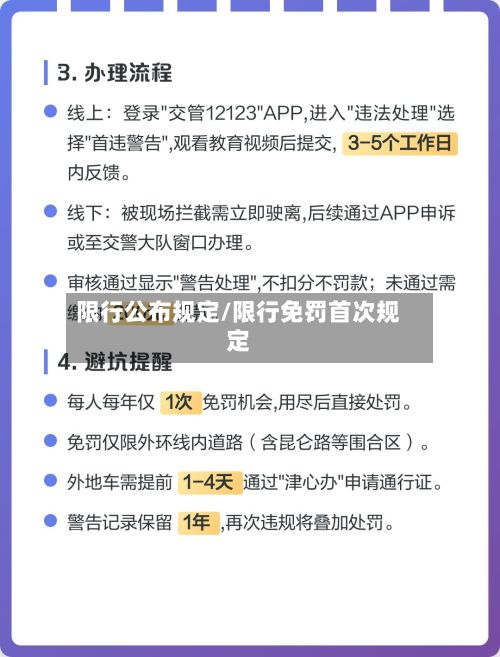 限行公布规定/限行免罚首次规定