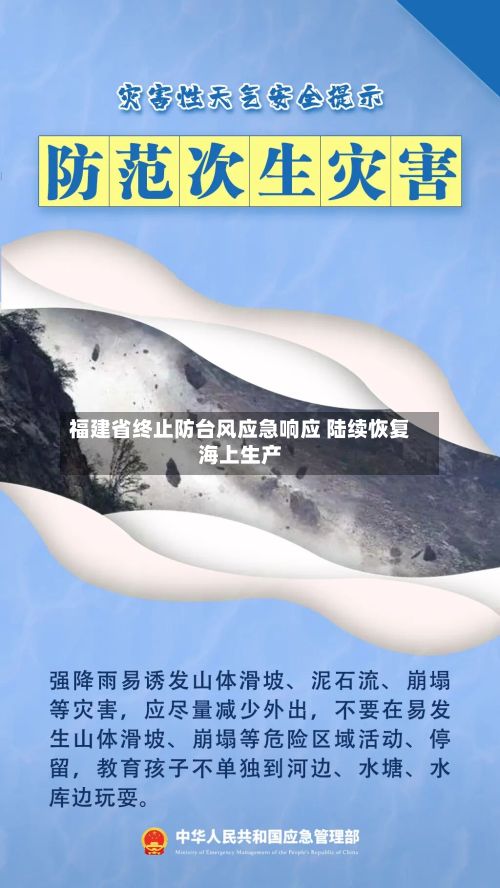 福建省终止防台风应急响应 陆续恢复海上生产