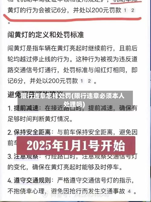 限行违章怎样处罚(限行违章必须本人处理吗)