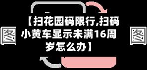 【扫花园码限行,扫码小黄车显示未满16周岁怎么办】-第2张图片
